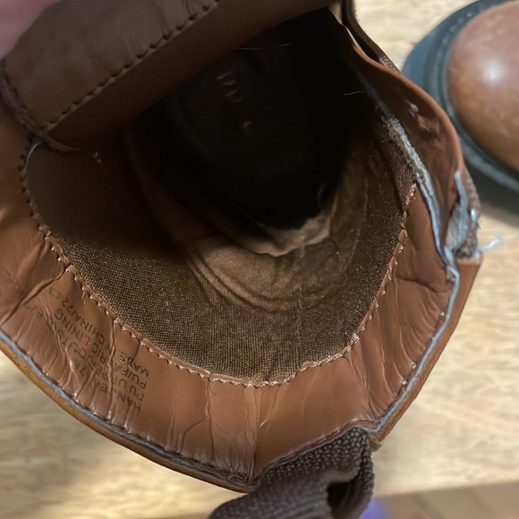 Brown vegan leather combat boot - Picture 7 of 10